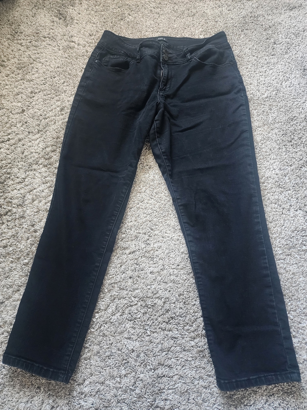 TALA Women’s Size 14 Black Stretch Straight Leg Ankle Jeans